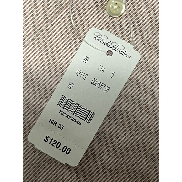 BROOKS BROTHERS Regent Non Iron Cotton Supima Dress Shirt striped 14.5 - 33 NWT - Picture 5 of 6